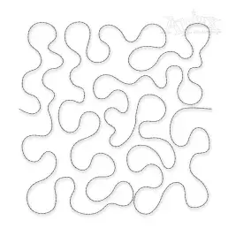 Simple String Edge-To-Edge Quilt Block Embroidery Design