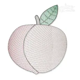Peach Sketch Embroidery Design