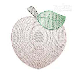 Peach Sketch #3 Embroidery Design