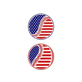 USA American Flag Baseball Cuttable Design