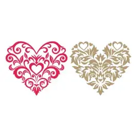 Damask Pattern Heart Cuttable Design