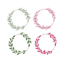 Leafy Wreath Frames SVG Cuttable Design