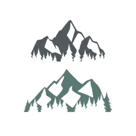 Mountains and Trees Cuttable Design