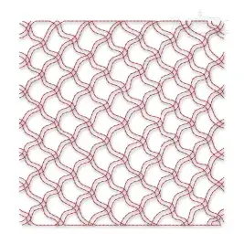 Wavy Pattern Seamless Quilt Block Embroidery Design