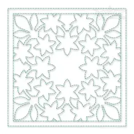 Maple Leaves Quilt Block Embroidery Design