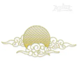 Cloudy Sun Sketch Embroidery Design