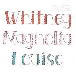 Quinn Scallop Sketch Embroidery Font