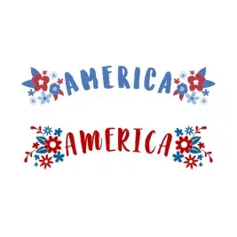 Flowers America SVG Cuttable Design
