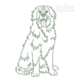 Bernese Mountain Sketch Embroidery Design