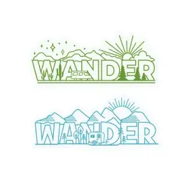 Wander Trailer Camp SVG Cuttable Design