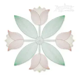 Tulips Extra Large Quilt Block Embroidery Design