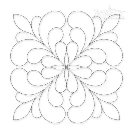 Fleurish Pattern Quilt Block Embroidery Design