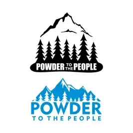 Skiing Powder to the People SVG Cuttable Design