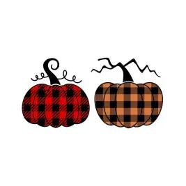 Buffalo Plaid Pumpkin SVG Cuttable Design