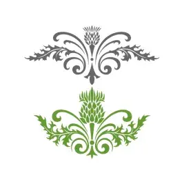 Scottish Thistle Flower Art SVG Cuttable Designs
