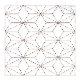 Geometric Pattern Quilt Block Embroidery Design