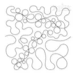 Bubbles Edge-to-Edge Quilt Block Embroidery Design