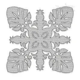 Tropical Pattern Sketch Quilt Block Embroidery Designs