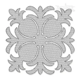 Tropical Pattern #2 Sketch Quilt Block Embroidery Designs