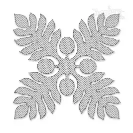 Tropical Pattern #3 Sketch Quilt Block Embroidery Designs