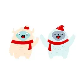 Christmas Yeti or Bigfoot SVG Cuttable Designs