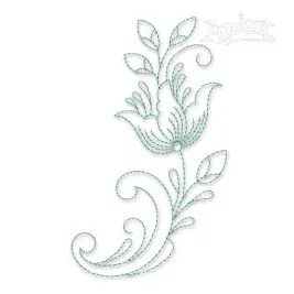Decorative Flower Sketch Embroidery Designs