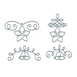 Christmas Line Art Pack SVG Cuttable Designs
