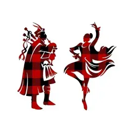 Plaid Pattern Scottish Dancer Cuttable Designs