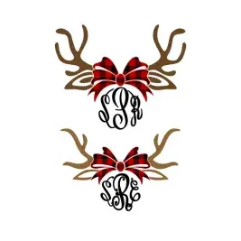 Plaid Reindeer Frame Cuttable Designs