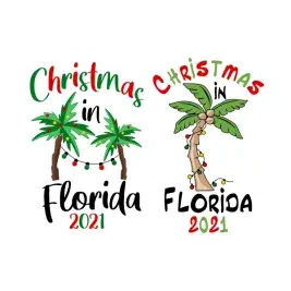 Christmas In Florida 2021 Palm Trees SVG Cuttable Designs