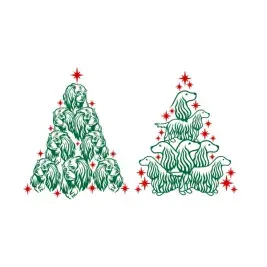 Cavalier King Charles Spaniel Dog Christmas Tree SVG Cuttable Designs