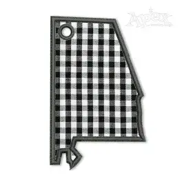 Alabama State Gift Tag ITH Embroidery Design