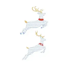 Christmas Running Deer or Reindeer SVG Cuttable Designs