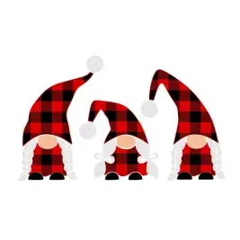 Plaid Female Gnome SVG Cuttable Designs