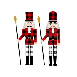 Christmas Plaid Nutcracker SVG Cuttable Designs