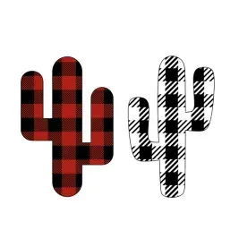 Plaid Pattern Cactus SVG Cuttable Designs