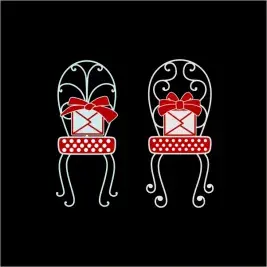 Polkadot Chair with Gift SVG Cuttable Designs