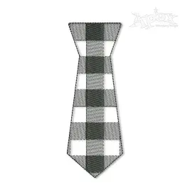 Plaid Pattern Tie Embroidery Designs