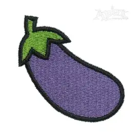 Eggplant Aubergine Embroidery Design