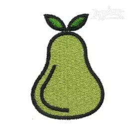 Pear Fruit Embroidery Design
