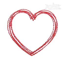Doodle Heart Sketch Embroidery Design