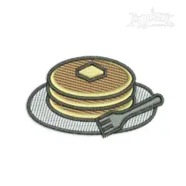 Butter Pancakes Embroidery Design