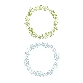 Flowers Floral Wreath Circle Frame SVG Cuttable Designs