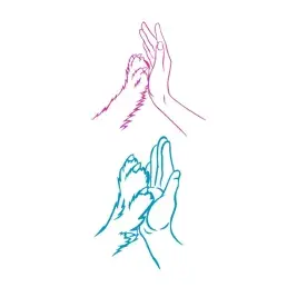Human and Dog High Five Hand SVG Cuttable Designs