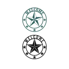 Welcome Star Circle Sign SVG Cuttable Designs