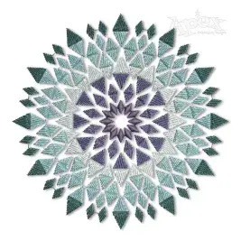 Geometric Flower #3 Embroidery Design