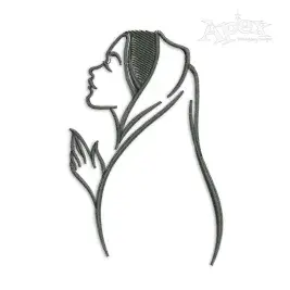 Praying Woman Embroidery Design