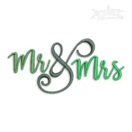 Mr & Mrs Wedding Embroidery Design