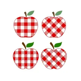 Buffalo Plaid Apple Pack SVG Cuttable Designs