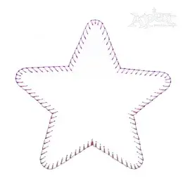 Blanket Edge Quick Stitch Star Frame Embroidery Design